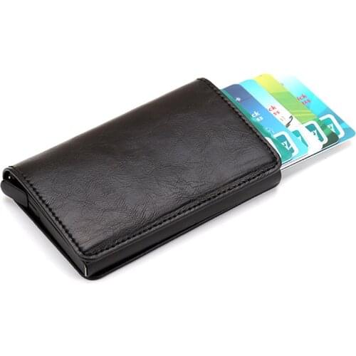 Bycobecy Business ID Credit Card Pocket Holder Wallet Men Wallet Leather With Coin Pocket PU Man Card Hloder Wallets For Women