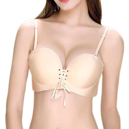 Sexy Push Up Bra Bralette Underwear Women Strapless Bra Invisible Wedding Top soutien gorge BH A B double size LB seamless bra