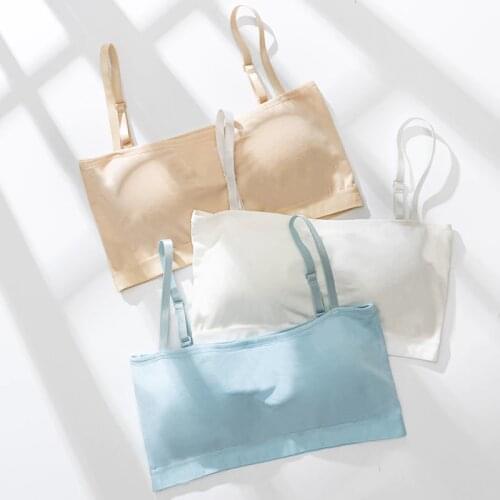 Women Sling Seamless Tube Top Pure Cotton Sexy Bra One-Size Invisible No Steel Ring Underwear Breast Wrap Girls Soft Bustier