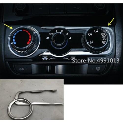 For Honda Fit Jazz 2017 2018 2019 Car ABS Interior Air Condition Button Control Outlet Stwich Trim Frame Sticks Parts 2pcs