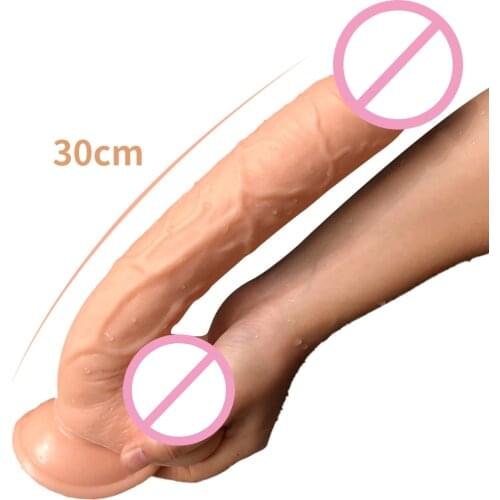 30cm Super Long Penis Soft Dildo with Powerful Suction Cup Female Masturbation Tool G-spot Vagina Stimulator Sex Toys for Couple