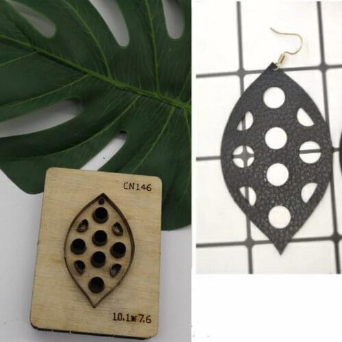 Herramientas para cuero leather craft template fabric cutter earring die cutting knife mould hand punch tool template 70x40mm