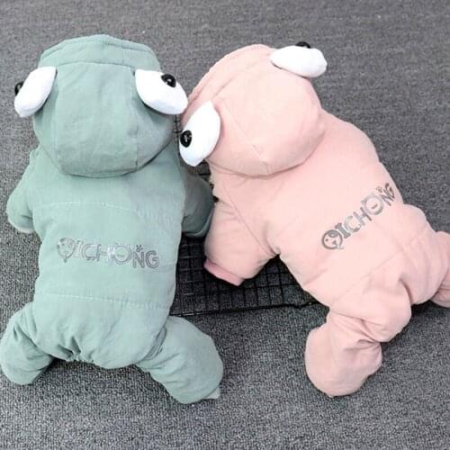 Pet Dog Clothes Dogs Jumpsuits Warm Thicken Dogs Coats Jacket Pets Hoodies Chihuahua Clothing Dogs Outfit Teddy Pet Clothes