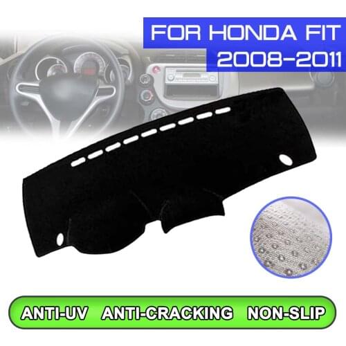Car Dashboard Mat Anti-dirty Non-slip Dash Cover Mat UV Protection Shade Sticker for Honda FIT 2008 2009 2010 2011