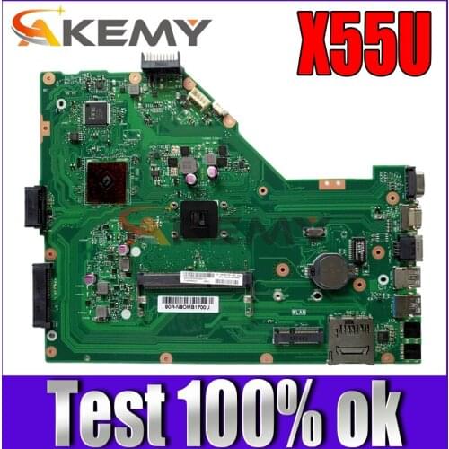 Akemy X55U Laptop motherboard for ASUS X55U original mainboard