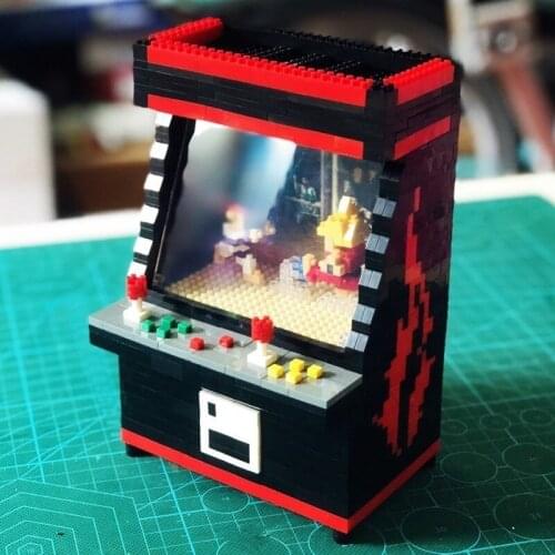 Miniature DIY Diamonds Mini Assembling Building Block Toys Folder Catch Doll Machine Fighter Game Model Clamp Decoration Gift