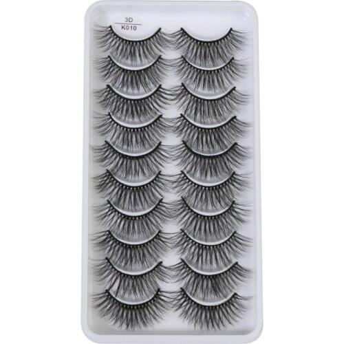 NEW 10 Pairs Natural False Eyelashes Fake Lashes Long Makeup 3d Mink Lashes Extension Eyelash Mink Eyelashes for Beauty