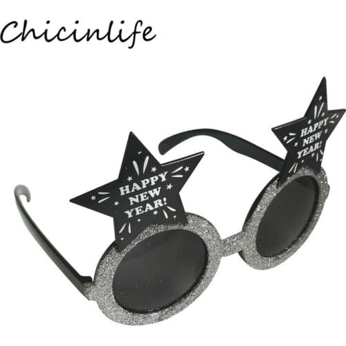 2021 Happy New Year Photo Booth Props Photo Plastic Glasses Christmas Decoration For Home New Year Eve Photo Props Party Decor