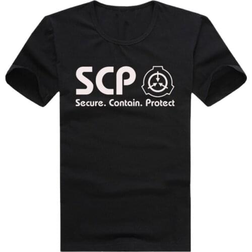 High-Q Unisex Anime SCP Special Containment Procedures Foundation Cotton Casual T-Shirt Tee Shirt