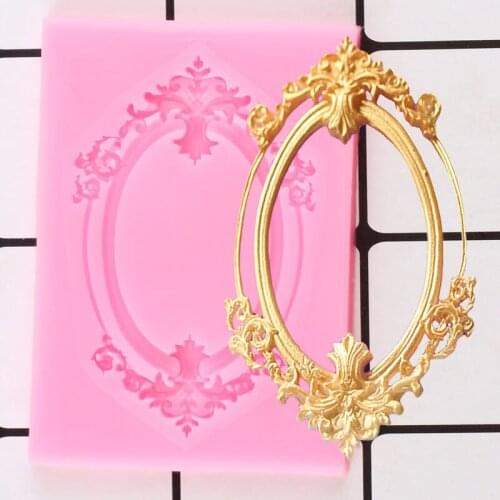 Frame Cake Border Silicone Molds Candy Clay Resin Mold Relief DIY Fondant Cake Decorating Tools Chocolate Gumpaste Mould