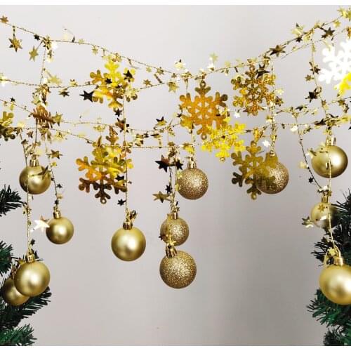 Christmas Hanging Ball With Snowflake Xmas Tree Drop Ornaments Balls Hanging Tree Pendant For Christmas Decor New Year Gift