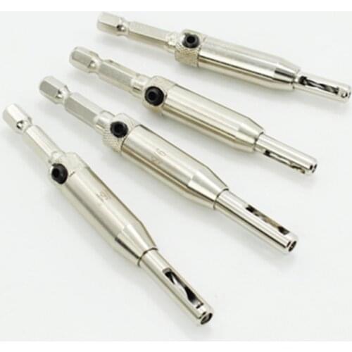 4PCS/lot HSS Self Centering Hinger Drill Bit Center Positioned Carpenter Furniture Maker Bits Woodworking Punch DB03007