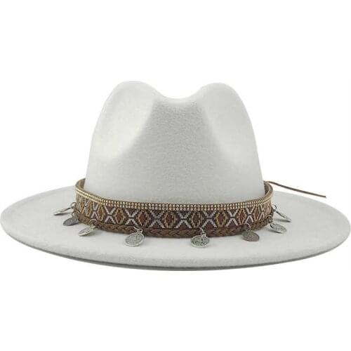 Wool Women Men Vintage Gangster Trilby Felt Fedora Hat With Wide Brim Gentleman Elegant Lady Winter Autumn Jazz Caps 56-60CM