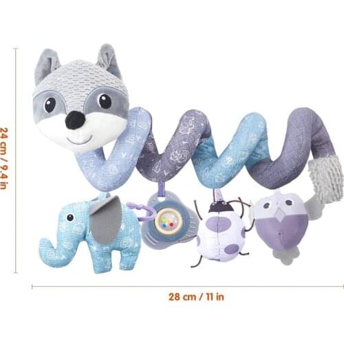 Q9QB Cute Mirror&Avocado Shaped Stroller Hanging Plush Accessories Early Educational Toys Bed Around Supplies Plush Made