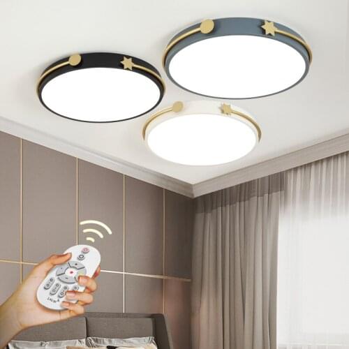 Modern LED Ceiling Light Lamp Lighting Fixture Surface Mount Remote Control Dimmable White Round Living Room Bedroom Balcony