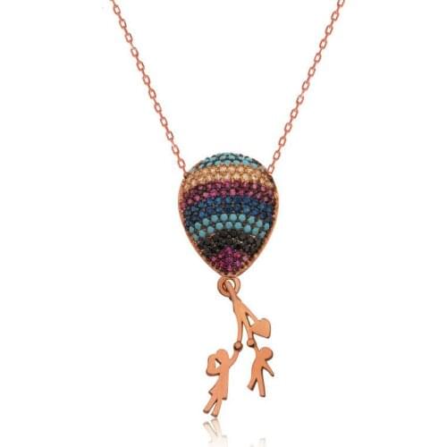 Tevuli 925 Sterling Silver Flying Balloon Lady Necklace