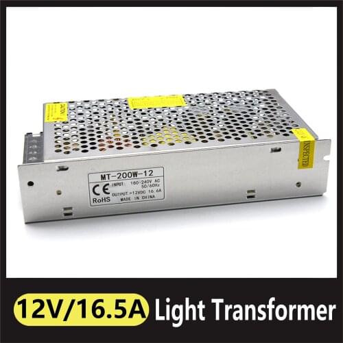 DC stabilized To 12V 16.5A Lighting Transformer Power Supply Source Adapter LED Switching Driver LED 200W For Led Strip CCTV