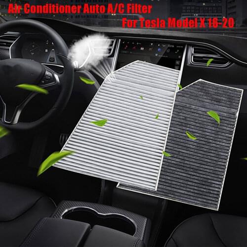 For Tesla Model X P90D X75 P100D 2012-2020 Cabin Air Filter Carbon Fiber