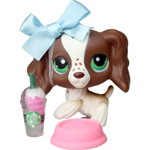YASMINE Pet Shop Brown Cocker Spaniel Dog Accessories lps #156