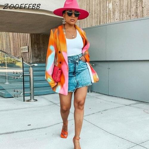 ZOOEFFBB Long Sleeve Suit Jacket Women Autumn Winter Trendy Button Up Blazer Birthday Clothes Sexy Club Y2k Tops Overalls Coat