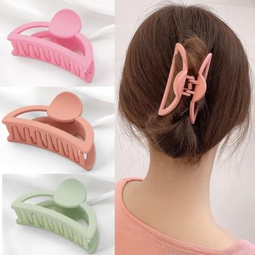 2021 New Hair Clips Hairpins Hair Claw for Women Solid Color Girls Barrettes Hair Band Children Hairgrip Hair Accessories