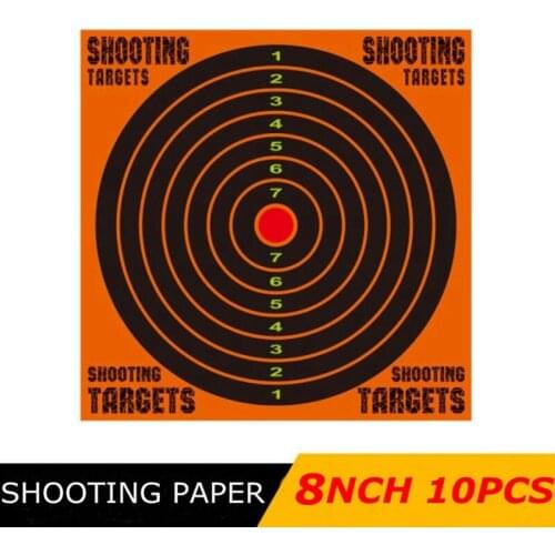 8-inch Shooting Practice Target Paper Splash Training Target Paper Fluorescence Shooting Gun
