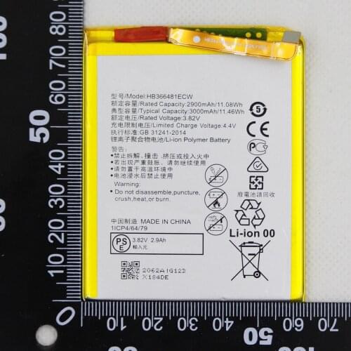 40pcs/lot HB366481ECW Battery For Huawei P9 G9 lite Battery 3000mAh Batterie Bateria