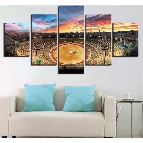 Diamond Diy Painting Colosseum Full Round Drill 5D 5 Pcs Cross Stitch Home Decor Wall Art Craft Embroidery Landscape Pictures