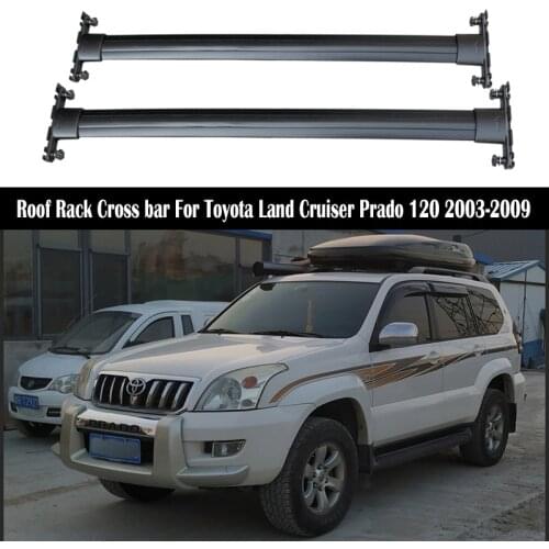 Roof Rack For Toyota Land Cruiser Prado 120 FJ120 LC120 2003-2009 Rails Bar Luggage Carrier Bars top Cross bar Racks Rail Boxes