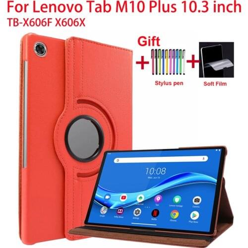 360 Rotating For Lenovo Tab M10 Plus 10.3 inch Case PU Leather Cover For Lenovo Tab M10 FHD Plus TB-X606F X606X 2020 Funda Capa