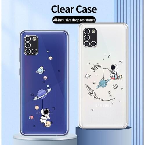 For Samsung Galaxy A51 Case Transparent Case For Samsung Galaxy A31 A71 A41 Cartoon Phone Cover For Samsung A41 A51 Clear Fundas