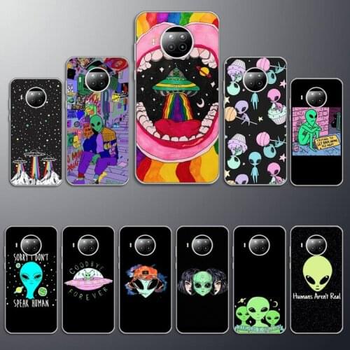 Aesthetics Cartoon alien space Phone Case Transparent for Xiaomi mi Redmi note 10 t 8 9 pro lite 11 Samsung S 8 9 10 20 coque