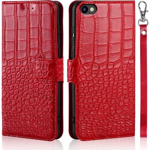 Flip Phone Case for Meizu U20 U 20 Cover Original Crocodile Texture Leather Book Design Luxury Coque Wllet Capa With Strap