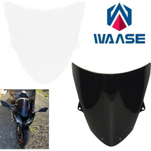 Waase Double Bubble Front Windscreen Windshield Wind Deflector For KAWASAKI Ninja ZX 636 6R ZX-6R ZX636 ZX6R 2019 2020 2021