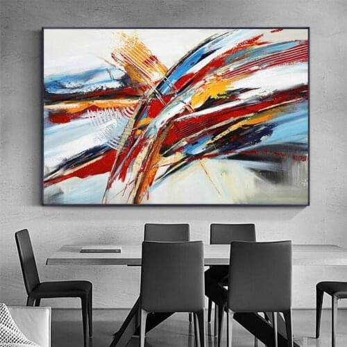 City Building Rain Boat Poster Scenery Pictures Room Decoration Abstract Oil Painting On Canvas Wall Art For Living Room Cuadros