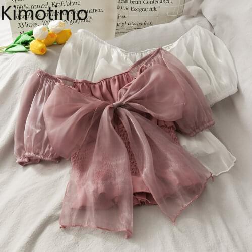 Kimotimo Women's Short Shirts