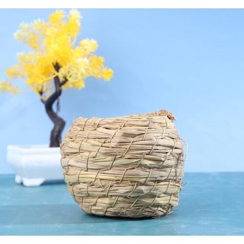 Handmade Straw Natural Bird Nest/Pigeon Bird House Parrot Nest Warm Pet Bedroom Courtyard Bird Cages Adornment