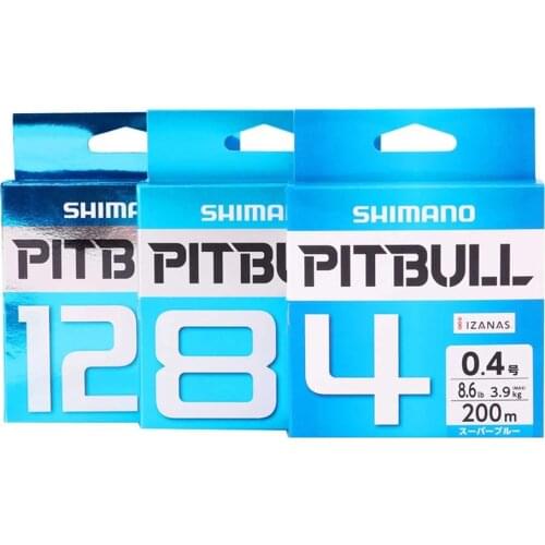 Original SHIMANO Fishing Line PITBULL 150M X4/X8/X12 PE Braided Fishing Lines Green/Blue made in Japan high strength and Soft