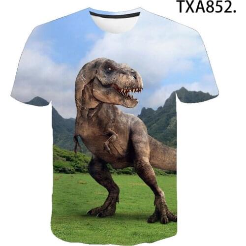 2021 Summer Brand New Children T-shirt Animal Dinosaur 3D Boys/girl T-shirt Kids Short Sleeve T-shirts Casual Baby Tops Clothing