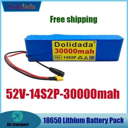 52V 14S2P 30000mAh 18650 800W lithium battery for balance car, electric bicycle, scooter, tricycle