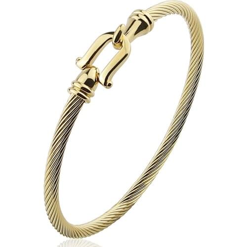 Best Selling Stainless Steel Twisted Wire Bracelet Female Love Bracelets, Party Gifts, Jewelry Wholesale
