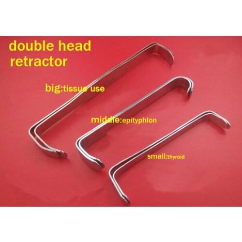 Medical orthopedic double head tissue retractor for thyroid retractor retractor small abdominal muscle tissue appendix part hook