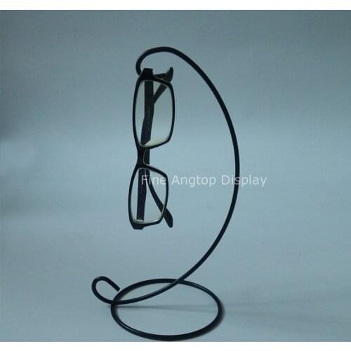 Metal Iron Sunglasses Display Hanger Simple Design Eye Glasses Stand Hook Holder Black Shelf