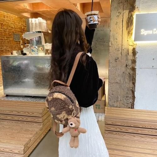 Japanese Style Kawaii Backpack Lovely Cartoon Print Small Backpack Women Mini Mochila Plush Backpack Bagpack Mochila Feminina