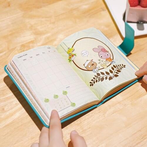 A7 Mini Travel Notebook With Hardcover Pocket Color Illustration Inside