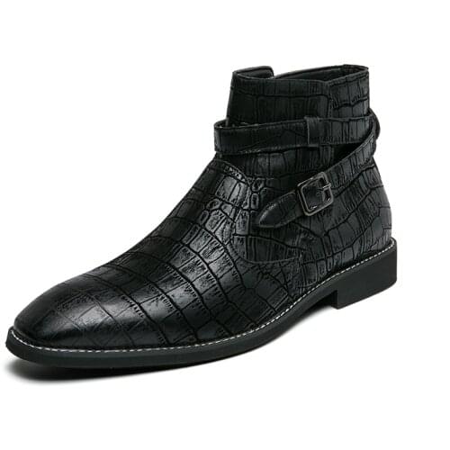 Size 38-46 Men Winter Shoes Non-Slip Comfortable Warm Winter Shoes Men High-top Leather Mens Loafers Business Casual Shoes