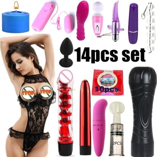 Sex Toys for Woman Bdsm Bondage Set Collar Nipple Clamps Whip Silicone Butt Plug Erotic Porn Toys Handcuffs Sex Adult Games