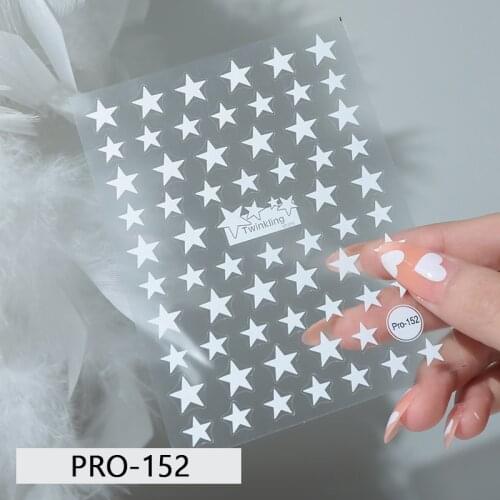 9 Styles Various Pattern Nail Stickers Adhesive Stars Heart Butterfly Patterns White Red DIY Decoration Nail Art Patch Manicure