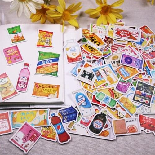 158pcs/packs Stickers scrapbooking foods drinks planner DIY stickers kawaii handbook Label diary bullet journal sticker