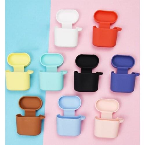 Solid Color Dustproof Silicone Wireless Earphone Protective Case Cover With Buckle For Honor FlyPods Bluetooth Headset